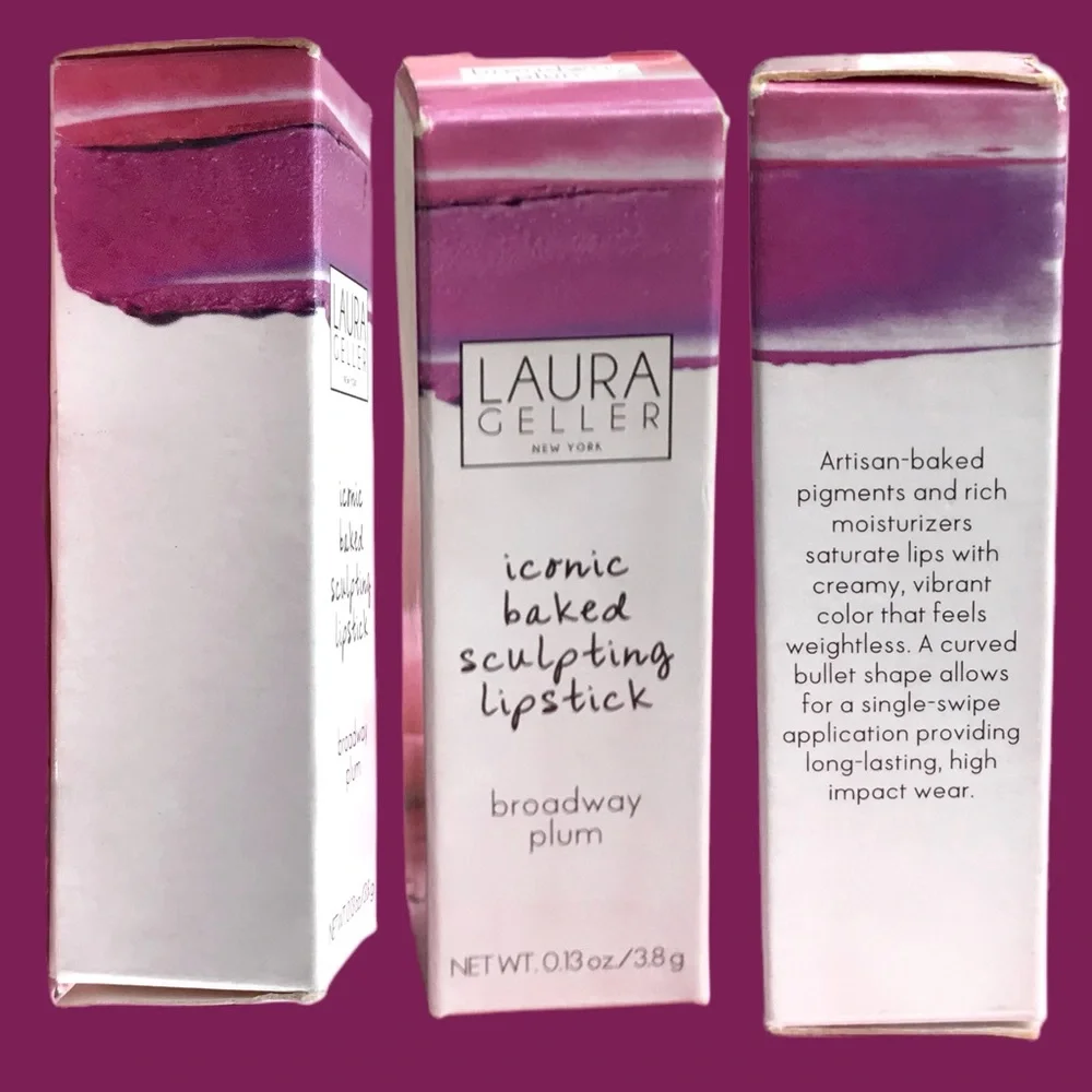 Laura Geller Iconic Baked Sculpting Lipstick in Broadway Plum ISSUE w Tube *BNIB - Picture 14 of 15